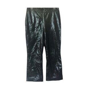 Understated Free People Sheepskin Leather Bootleg Side Zip Up Pants A7